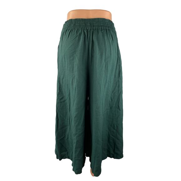 Anthropologie Ett Twa Women's Green High Rise Wide Leg Trousers Pants Size XS - Picture 2 of 4